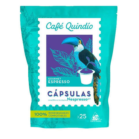 Cafe Quindio Espresso Coffee Capsules - Chocolate & More Delights