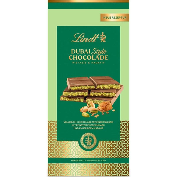 Lindt Dubai Style Chocolate Kunafa Pistachios - Chocolate & More Delights