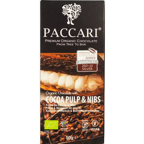 Paccari Organic Chocolate Cocoa Pulp & Nibs - Chocolate & More Delights