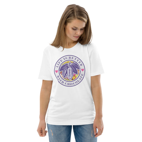 Life Is Better With Chocolate Organic Cotton Tee - Chocolate & More Delights