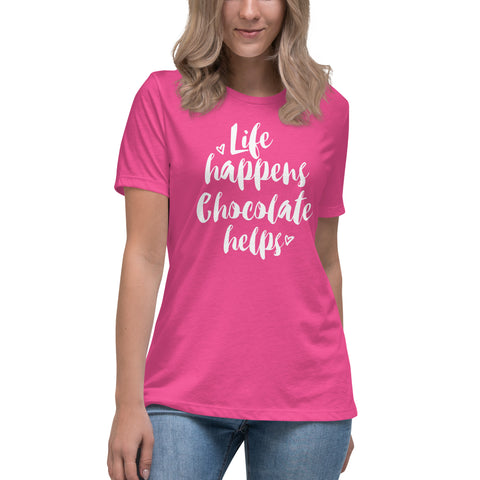 Life Happens Chocolate Helps T-Shirt - Chocolate & More Delights